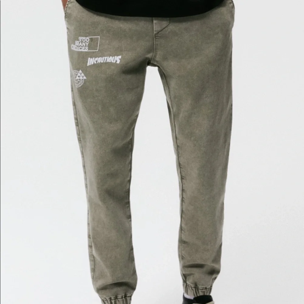ACID‎ WASH SOFT DENIM TROUSERS